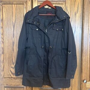 Yoki Black Hooded rain Jacket sm/med